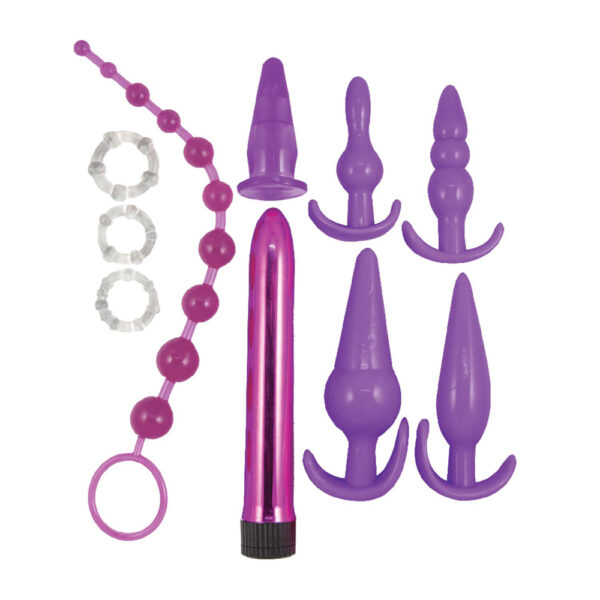 782631031201 2 Purple Elite Collection Anal Play Kit Purple