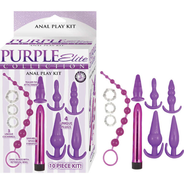 782631031201 Purple Elite Collection Anal Play Kit Purple