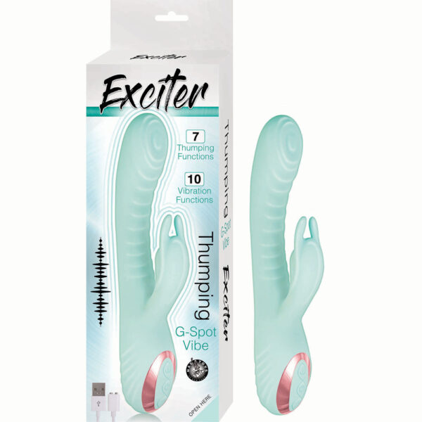 782631302417 Exciter Thumping G Spot Vibe Aqua