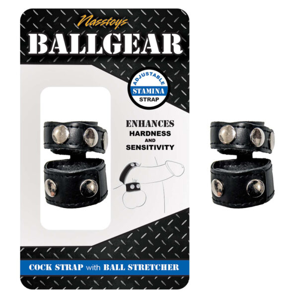 782631304206 Ballgear Cock Strap With Ball Stretcher Black