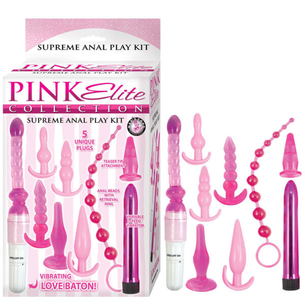 782631306408 Pink Elite Collection Supreme Anal Play Kit Pink