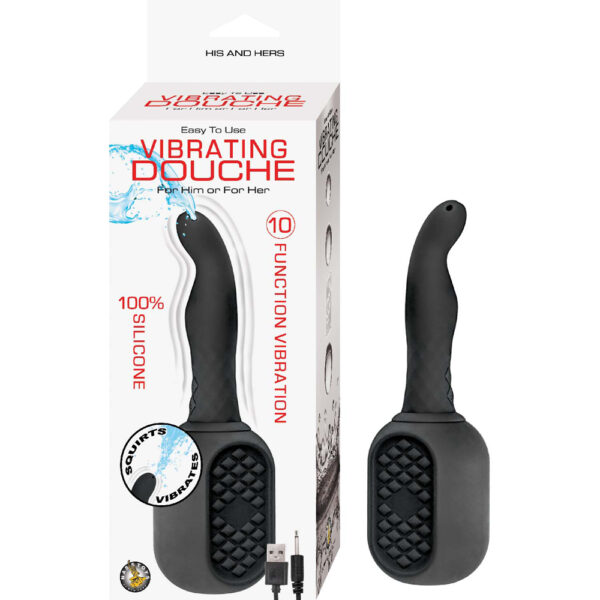 782631308020 Vibrating Douche Black