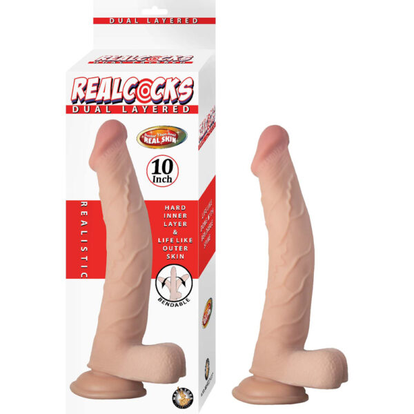 782631309317 Realcocks Dual Layered 10'' White