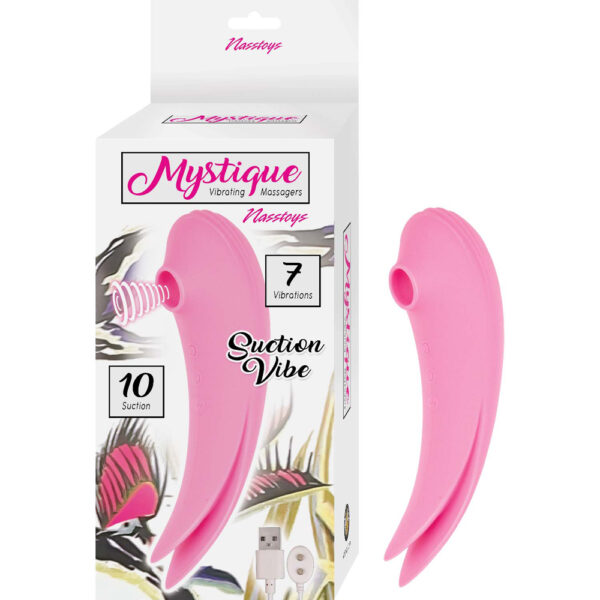 782631309713 Mystique Vibrating Massagers Suction Vibe Pink