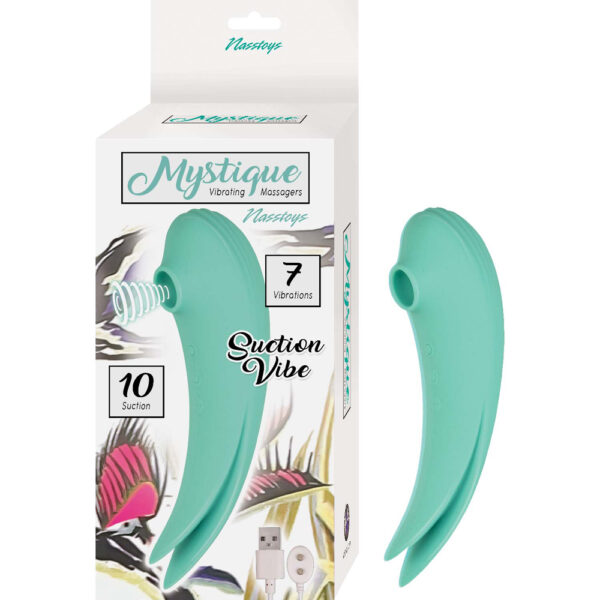 782631309720 Mystique Vibrating Massagers Suction Vibe Aqua