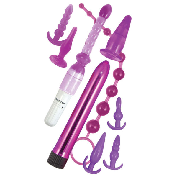 782631312102 2 Purple Elite Collection Supreme Anal Play Kit Purple