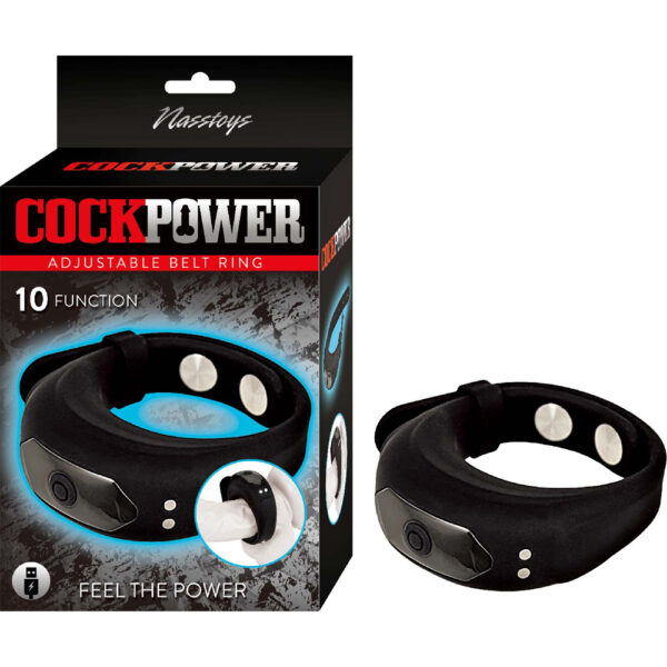 782631316704 Cockpower Adjustable Belt Ring Black