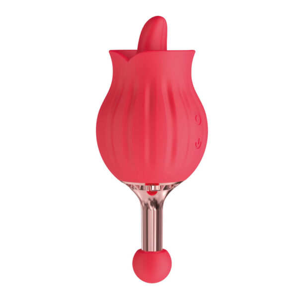 782631317213 2 Clit-Tastic Rose Bud Dual Massager Red