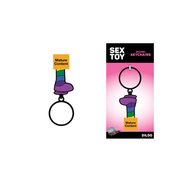 785571086812 Rainbow Dildo Keychain