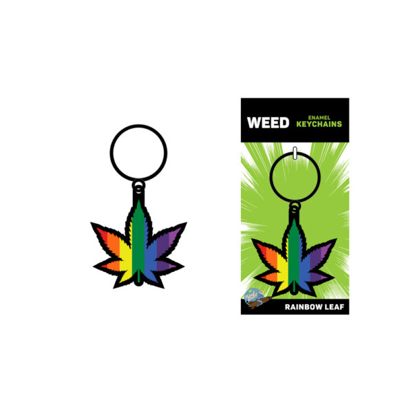 785571087055 Leaf: Rainbow Keychain