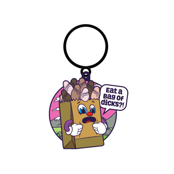 785571087116 2 Fuck Buddies Bag Of Dicks Keychain