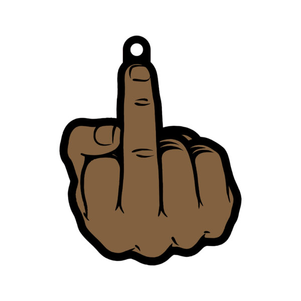 785571087222 2 Middle Finger: Brown Air Freshener