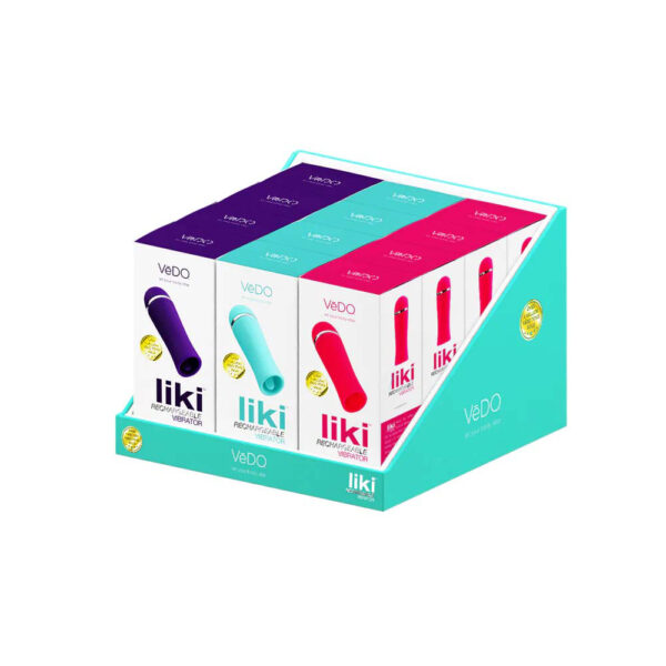 792816281444 Liki Rechargeable Flicker Vibe 12 Pc Display