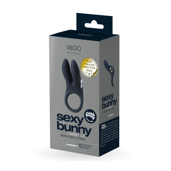 792816281468 Sexy Bunny Rechargeable Ring Black Pearl