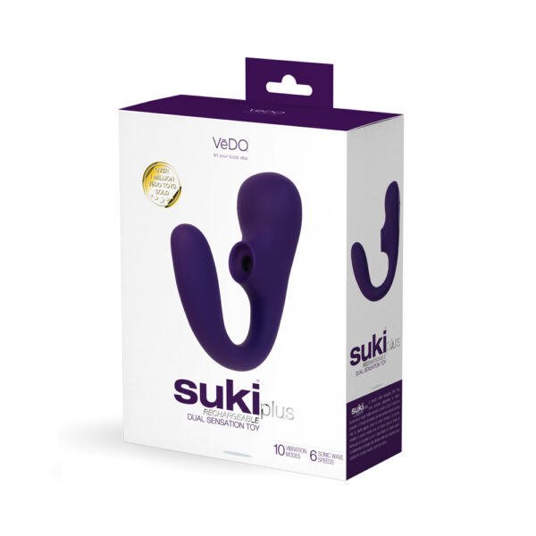 792816281574 Suki Plus Rechargeable Dual Sonic Vibe Deep Purple