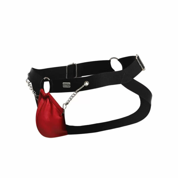 804859876348 Dngeon Chain Jockstrap Red One Size