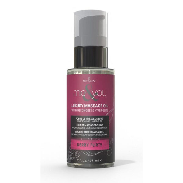 810002664502 Me & You Massage Oil Berry Flirty 2 oz. Bottle