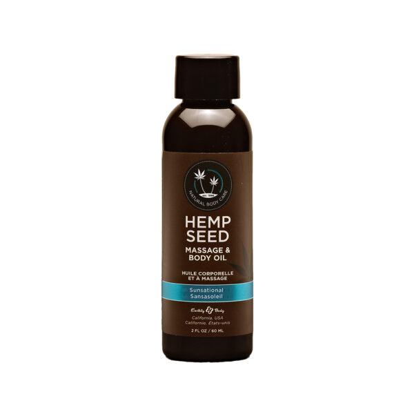 810040290411 Hemp Seed Massage & Body Oil Sunsational 2 oz.