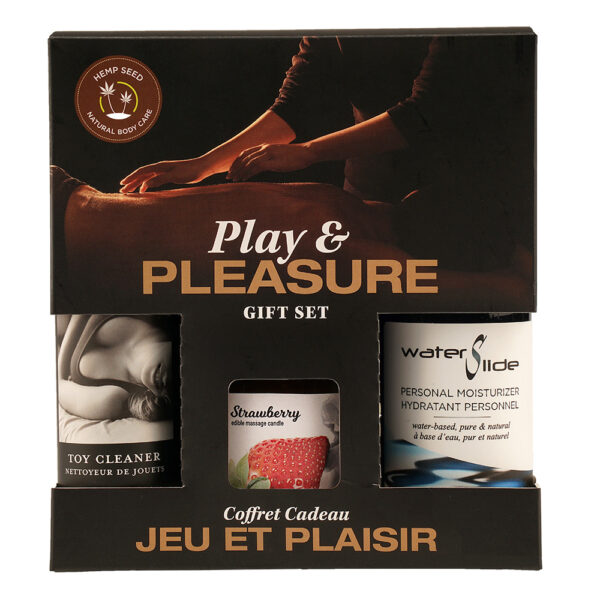 810040293474 Hemp Seed By Night Play & Pleasure Gift Set Strawberry