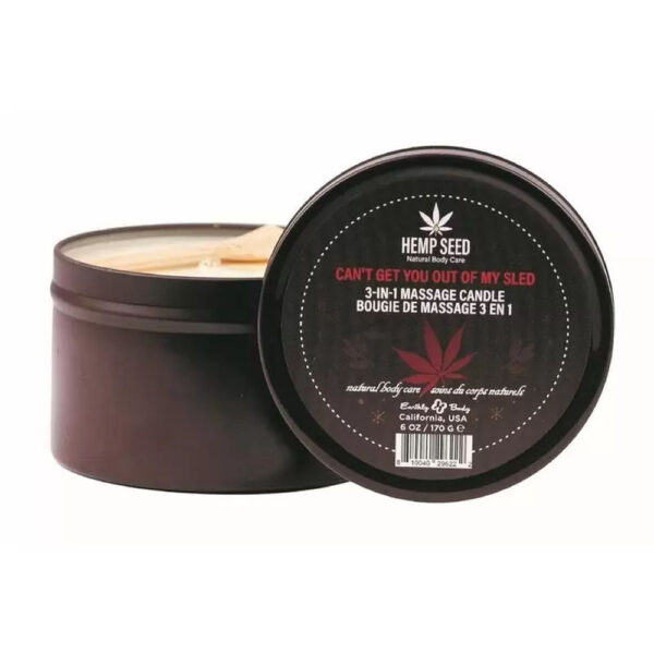 810040296222 Hemp Seed 3-In-1 Holiday Candle Can't Get You Out Of My Sled 6 oz.