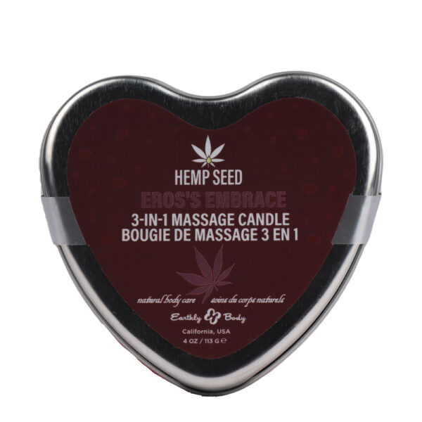 810040296291 2 Hemp Seed 3-In-1 Valentines Day Candle Ero's Embrace 4 oz.