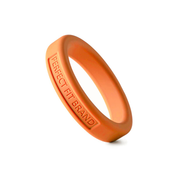 8101144805956 2 Classic 1.75" (44 mm) Silicone Med. Stretch Penis Ring Orange