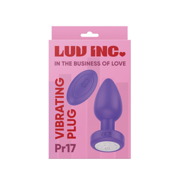 810119281937 Pr17: Vibrating Plug W/ Remote Purple