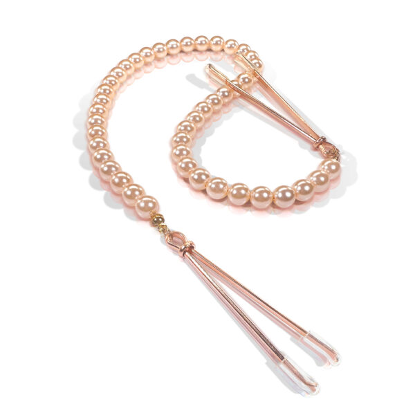 810126930057 2 Nixie Adjustable Tweezer Clips With Pearls Rose Gold