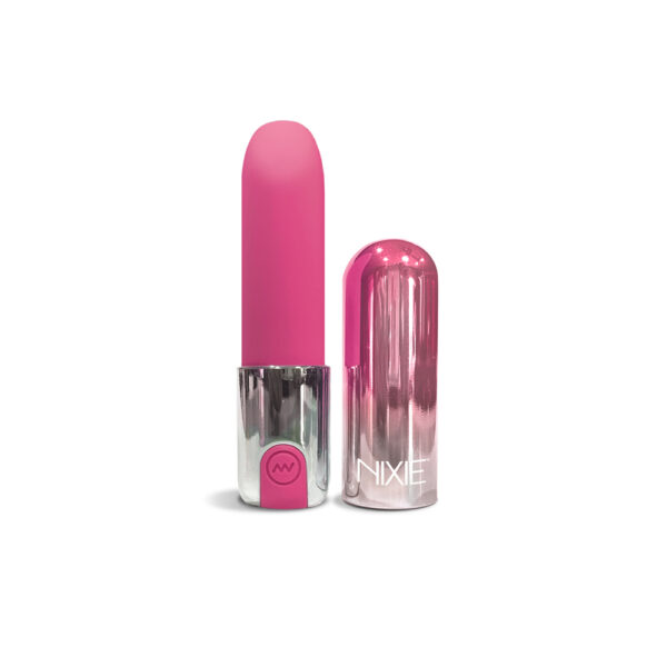 810126930095 2 Nixie Smooch Rechargeable Lipstick Bullet Vibrator Pink Ombre