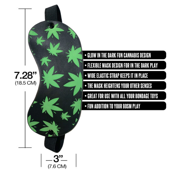 810126930125 3 Stoner Vibes Chronic Collection Glow In The Dark Blindfold