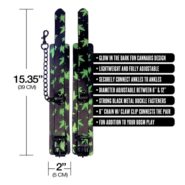 810126930132 3 Stoner Vibes Chronic Collection Glow In The Dark Wrist Cuffs