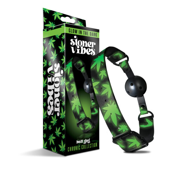 810126930224 Stoner Vibes Chronic Collection Glow In The Dark Breathable Ball Gag