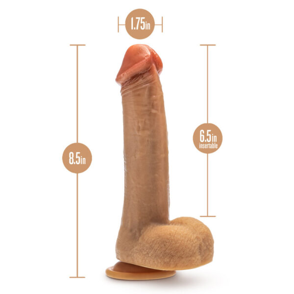 810138370308 3 Dr. Skin Silicone Dr. Phillips 8.5" Thrusting Dildo Tan