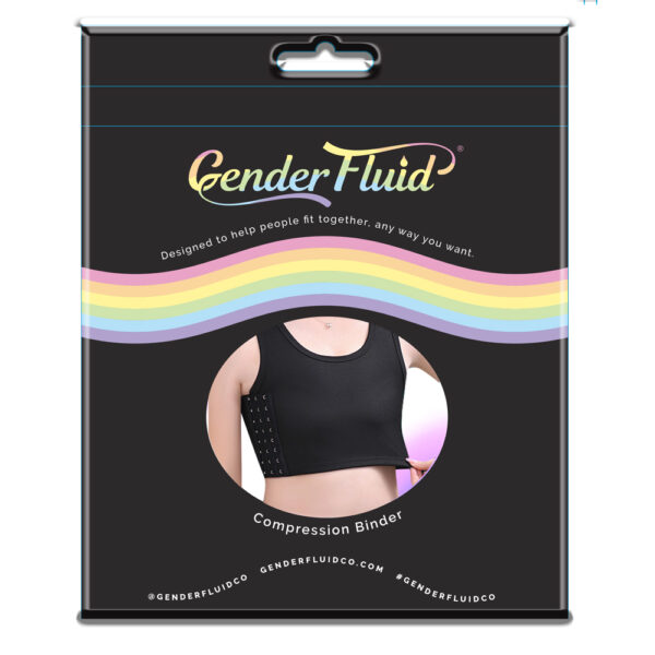 812024034899 Gender Fluid Chest Compression Binder Black M