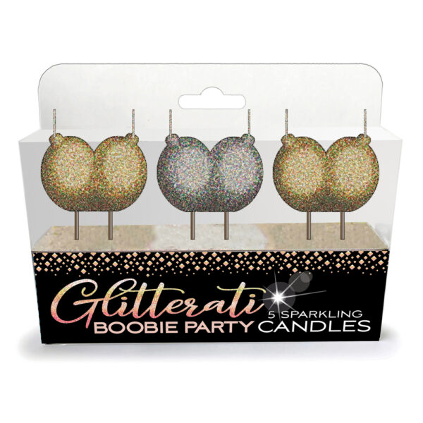 817717010754 Glitterati Boobie Candle Set
