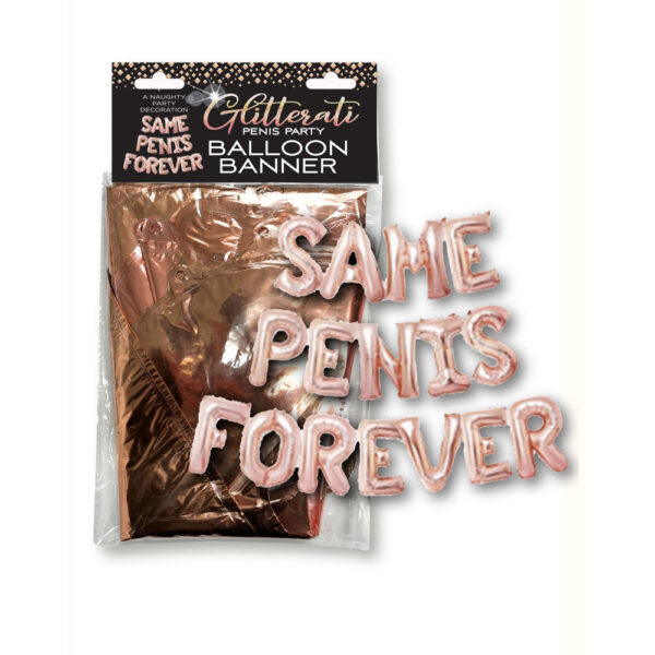 817717011003 Glitterati Same Penis Balloon Banner