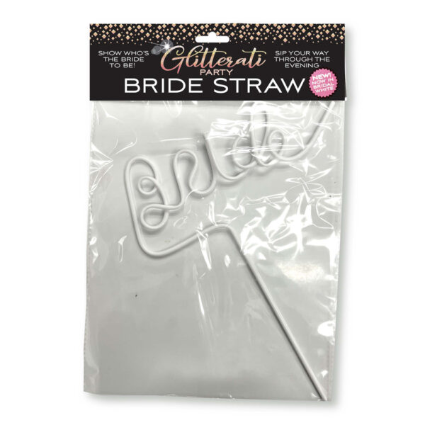817717011027 Glitterati Bride Straw White