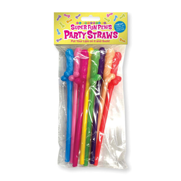817717011119 Super Fun Penis Multicolor Straws 8 Pack