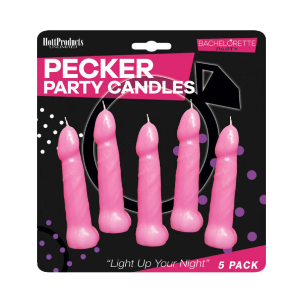 818631031436 Bachelorette Party Pink Pecker Candles 5''