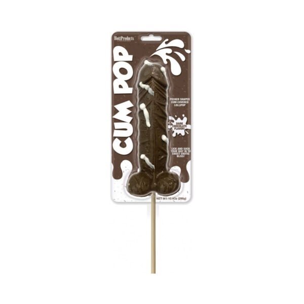 818631032365 Cum Cock Pops Dark Chocolate Flavor 1Pc Clamshell