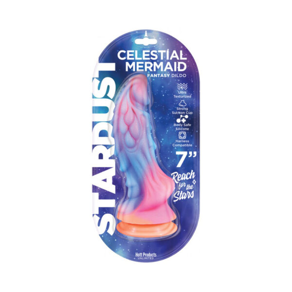 818631034079 Stardust Celestial Mermaid 7" Dildo Silicone