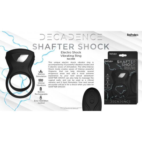 818631034420 3 Decadence Shafter Shock Cock Ring