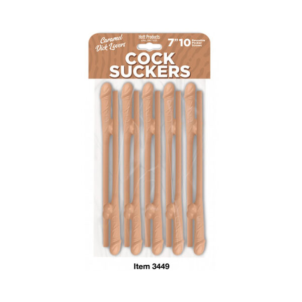 818631034499 Cock Suckers Pecker Straws Caramel Lovers 10Pk