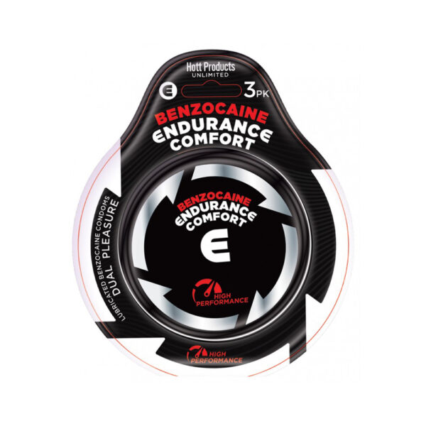 818631034680 Endurance Comfort Benzocaine Condoms 3Pk.