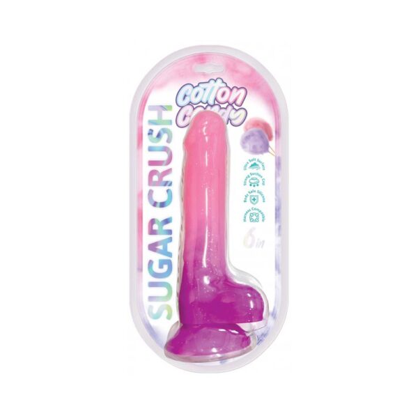 818631035168 Cotton Candy Sugar Crush 6" Silicone Dildo Pink/Purple