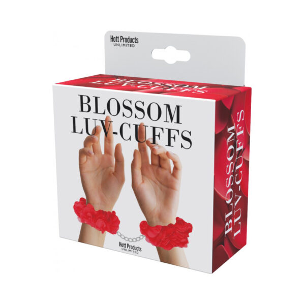818631035366 Blossom Luv Cuffs Flower Hand Cuffs Boxed Red