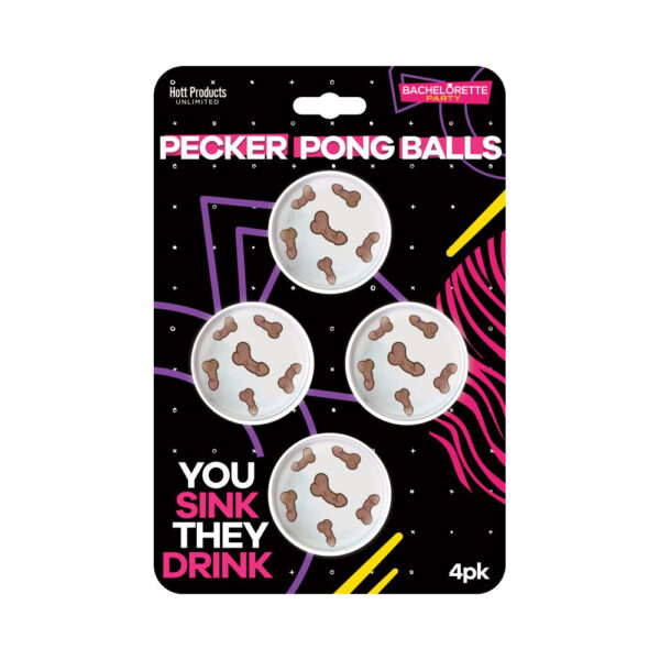 818631035397 Pecker Beer Pong Balls 4Pk