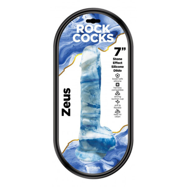 818631035663 Rock Cocks Zeus Marble Dildo 7"