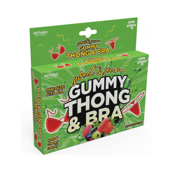 818631035809 Sweet & Sour Gummy Thong And Bra