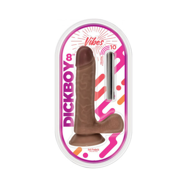 818631035847 Dickboy Vibes Chocolate Lovers 8" Multi-Speed Rechargeable Bullet